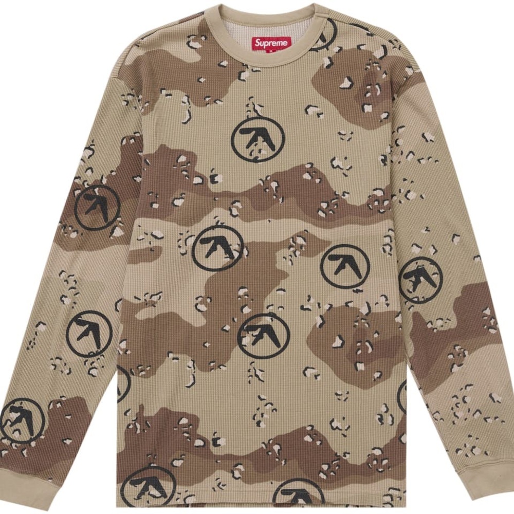 Supreme Beige Waffle Knit Crewneck